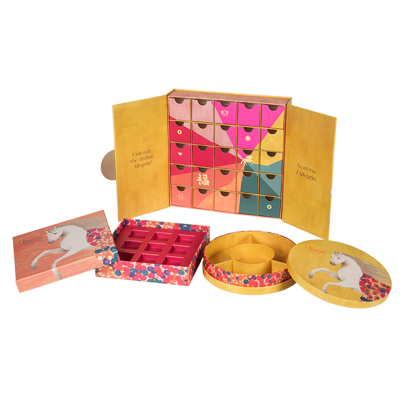 Kotak pembungkus coklat dua pintu tegar