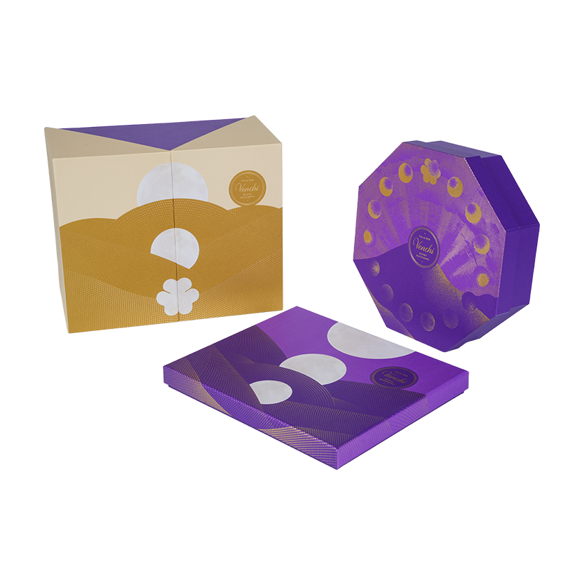 Kotak pembungkus coklat dua pintu tegar