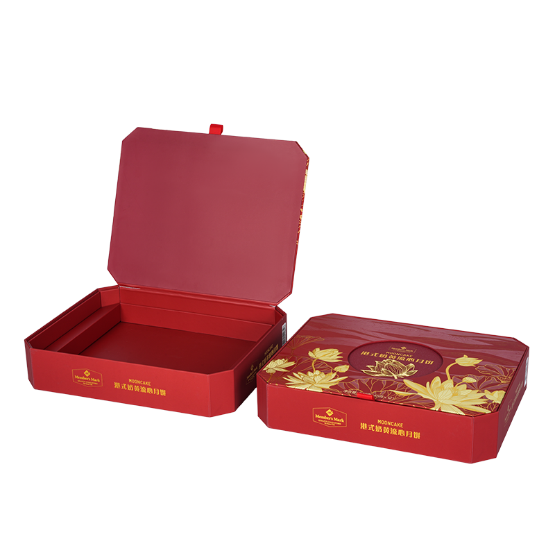 Kotak pembungkusan kek dua pintu tegar