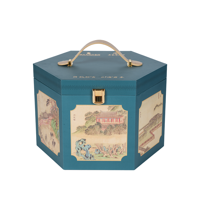 Kotak pembungkusan kek dua pintu tegar