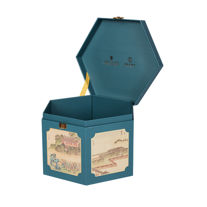 Kotak pembungkusan kek dua pintu tegar