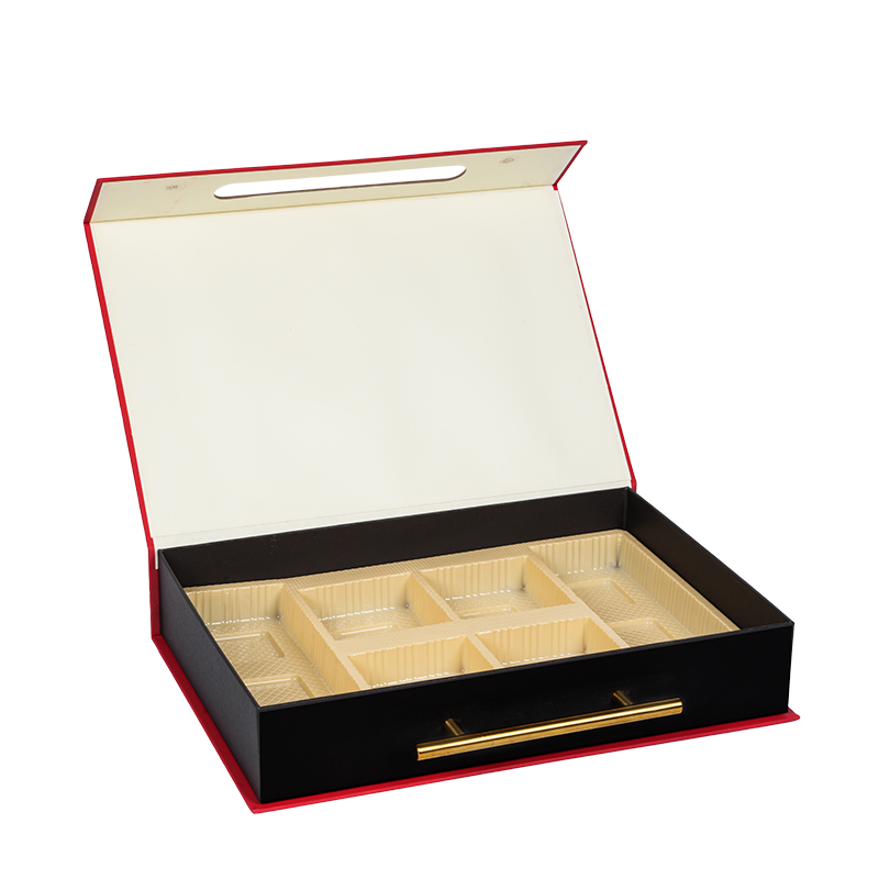 Kotak pembungkusan kek dua pintu tegar