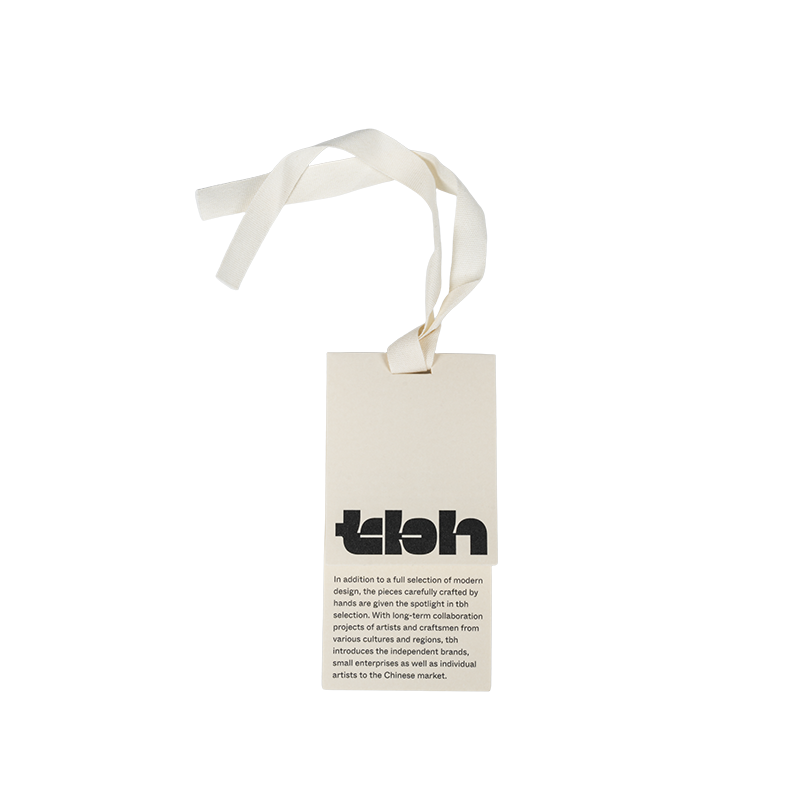 Tag gantung kadbod putih dua lapisan untuk pembungkusan pakaian