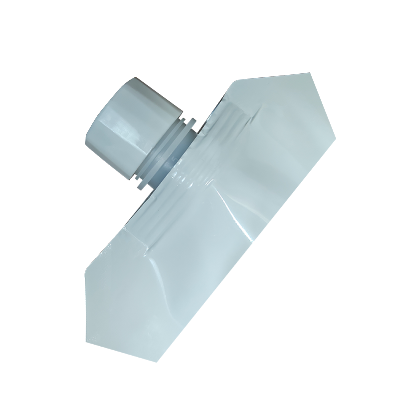 Kantung atas pusingan solo — beg berdiri lut sinar putih