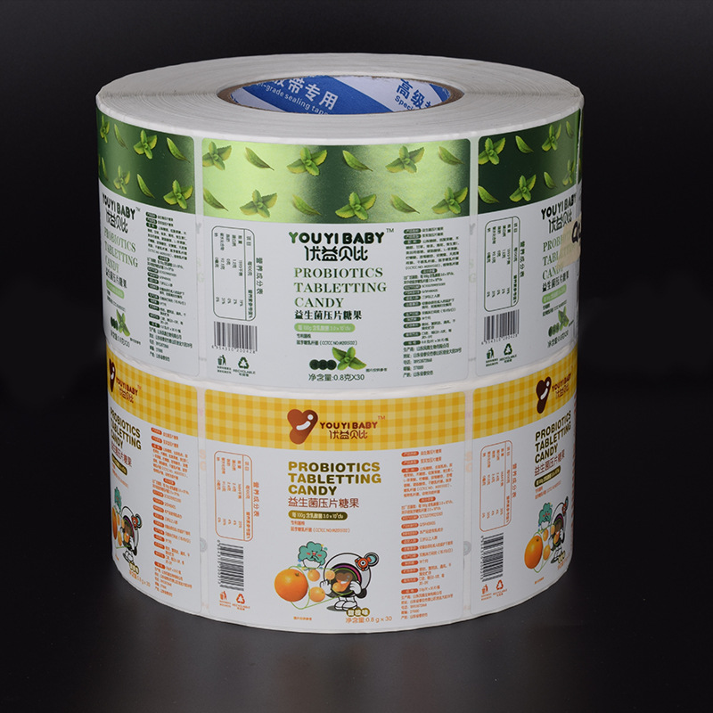 Label pelekat kertas bersalut